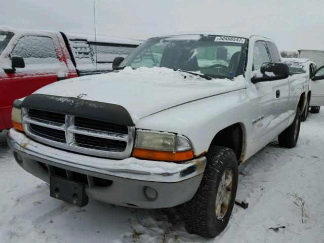 1B7GG22N51S246420 - 2001 DODGE DAKOTA WHITE photo 2