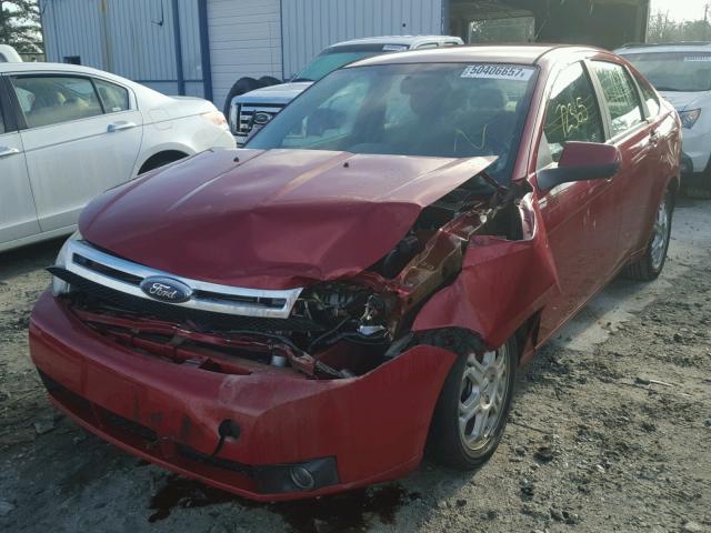 1FAHP36N89W117599 - 2009 FORD FOCUS SES RED photo 9