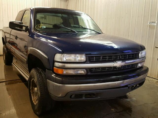 1GCGK29U4YE158737 - 2000 CHEVROLET SILVERADO BLUE photo 1