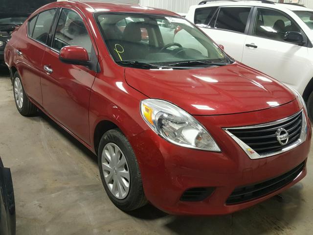 3N1CN7AP7EL869274 - 2014 NISSAN VERSA S RED photo 1