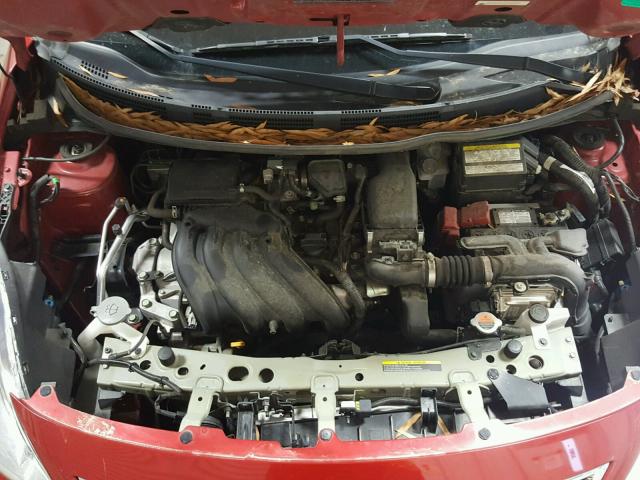 3N1CN7AP7EL869274 - 2014 NISSAN VERSA S RED photo 7