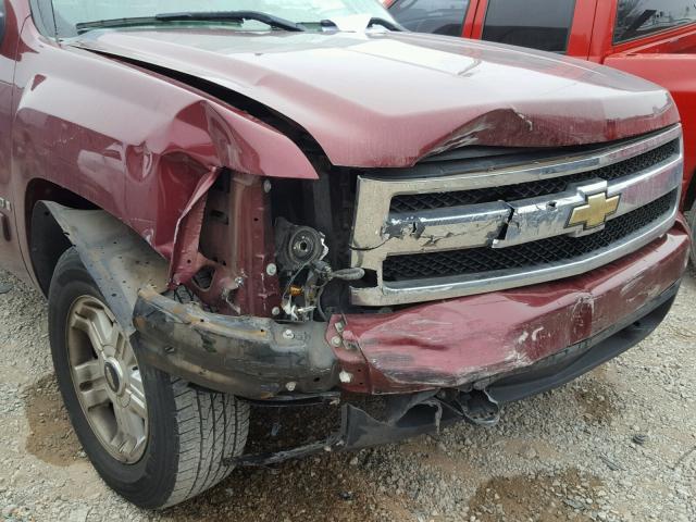 1GCEC19J98Z122040 - 2008 CHEVROLET SILVERADO MAROON photo 9