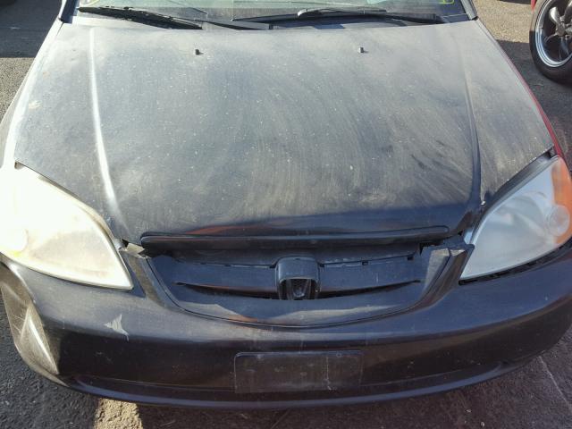 1HGEM21581L120629 - 2001 HONDA CIVIC LX BLACK photo 7