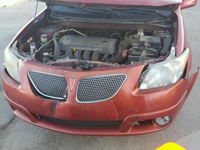 5Y2SL638X5Z437687 - 2005 PONTIAC VIBE RED photo 7