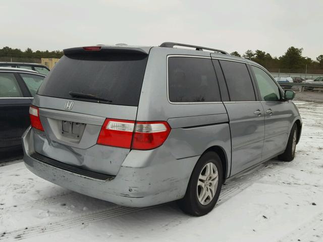 5FNRL38756B001804 - 2006 HONDA ODYSSEY EX GRAY photo 4