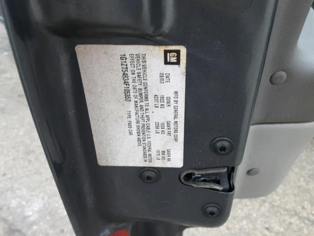 1G1ZT54834F105350 - 2004 CHEVROLET MALIBU LS Boz foto 10