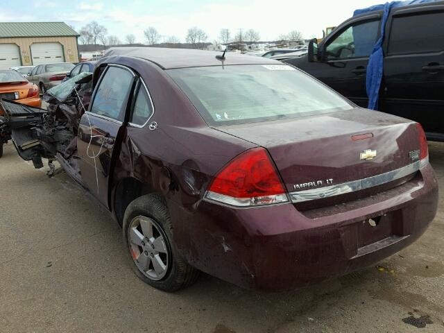 2G1WT58K479229472 - 2007 CHEVROLET IMPALA LT BURGUNDY photo 3