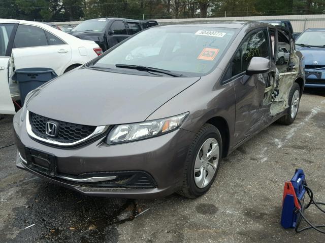 2HGFB2F59DH602871 - 2013 HONDA CIVIC LX GRAY photo 2