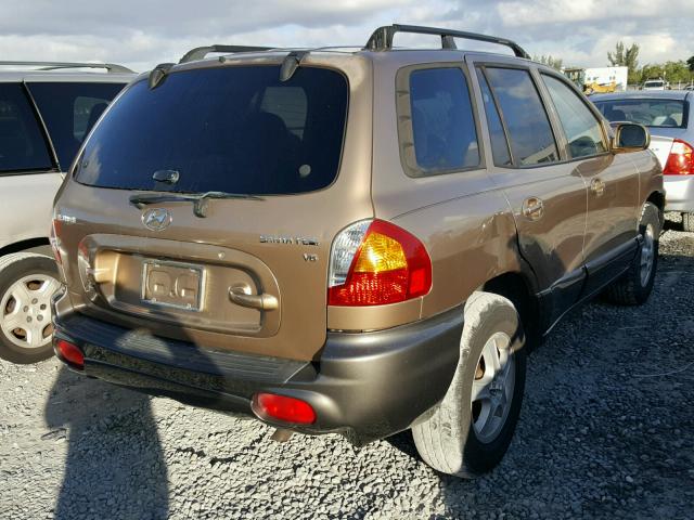 KM8SC13D93U535101 - 2003 HYUNDAI SANTA FE G GOLD photo 4