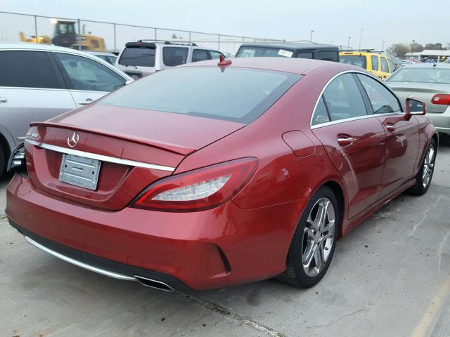 WDDLJ6FB0FA136546 - 2015 MERCEDES-BENZ CLS 400 BURGUNDY photo 4