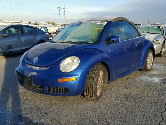 3VWRF31Y07M401936 - 2007 VOLKSWAGEN NEW BEETLE BLUE photo 2