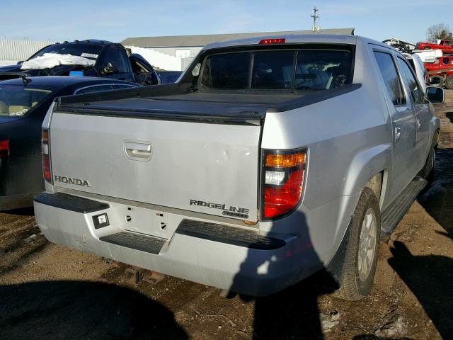 2HJYK16526H548555 - 2006 HONDA RIDGELINE SILVER photo 4