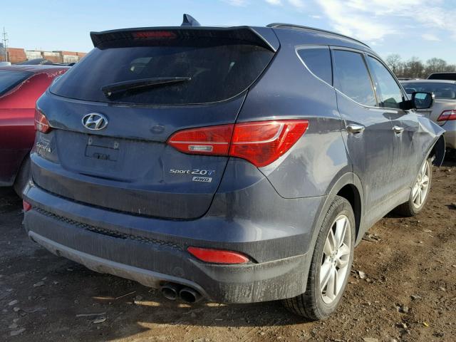 5XYZUDLA0EG227391 - 2014 HYUNDAI SANTA FE S BLUE photo 4