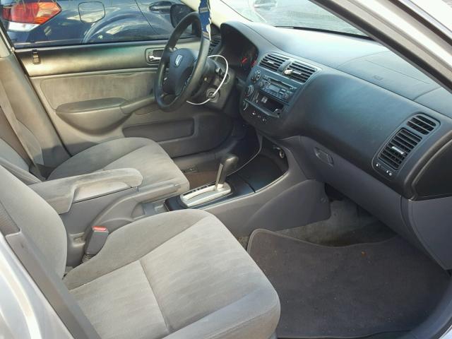 2HGES16653H569123 - 2003 HONDA CIVIC LX GRAY photo 5