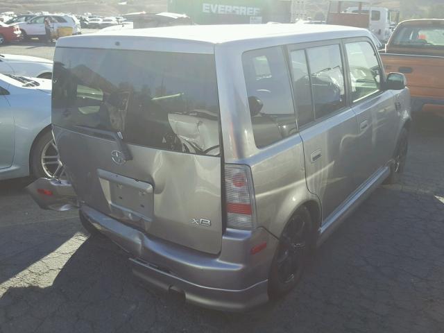 JTLKT324454021472 - 2005 TOYOTA SCION XB SILVER photo 4