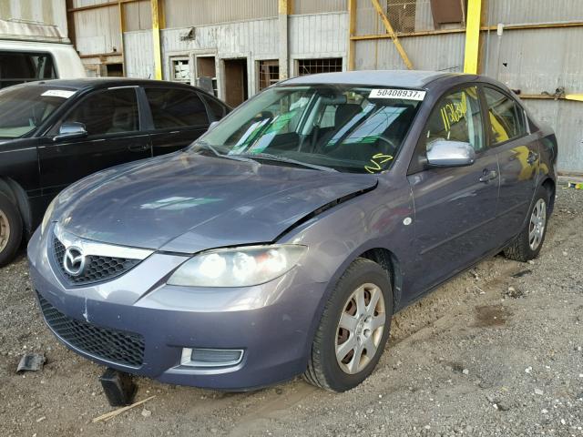 JM1BK32F371649494 - 2007 MAZDA MAZDA3 BLUE photo 2