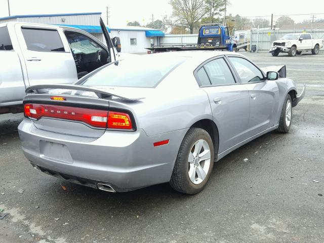 2C3CDXBG4EH241247 - 2014 DODGE CHARGER SE SILVER photo 4