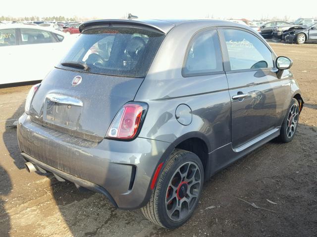 3C3CFFHH7DT613786 - 2013 FIAT 500 SPORT GRAY photo 4