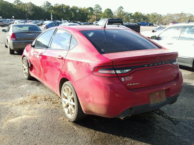 1C3CDFBA0DD341797 - 2013 DODGE DART SXT RED photo 3