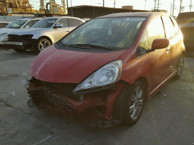 JHMGE88659S058452 - 2009 HONDA FIT SPORT RED photo 2