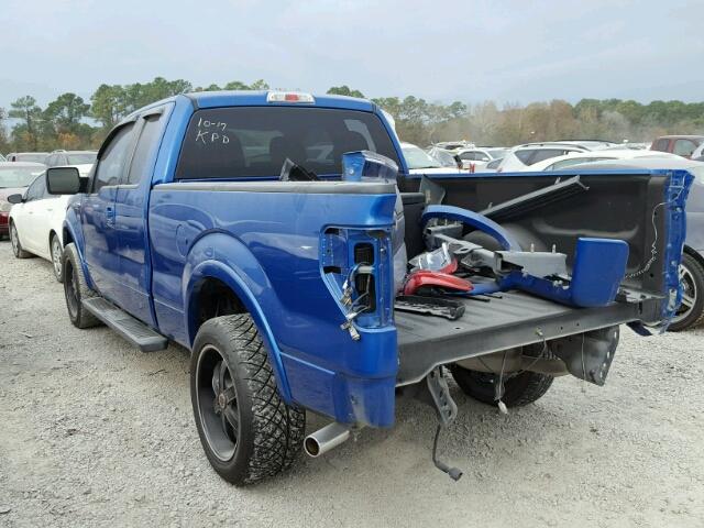 1FTEX1C88AKE58206 - 2010 FORD F150 SUPER BLUE photo 3