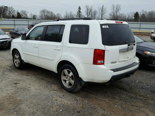 5FNYF4H68AB018461 - 2010 HONDA PILOT EXL WHITE photo 3