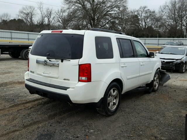 5FNYF4H68AB018461 - 2010 HONDA PILOT EXL WHITE photo 4