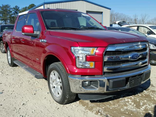 1FTEW1CP9FFA54129 - 2015 FORD F150 SUPER MAROON photo 1