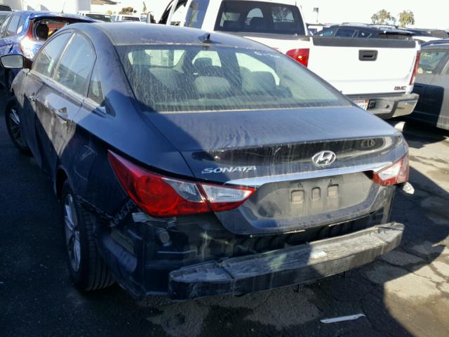 5NPEB4ACXDH684791 - 2013 HYUNDAI SONATA GLS GRAY photo 3