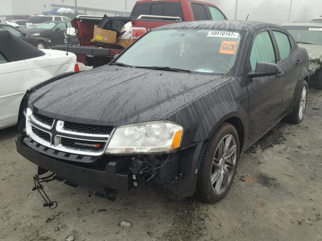 1C3CDZAB1DN657568 - 2013 DODGE AVENGER SE BLACK photo 2