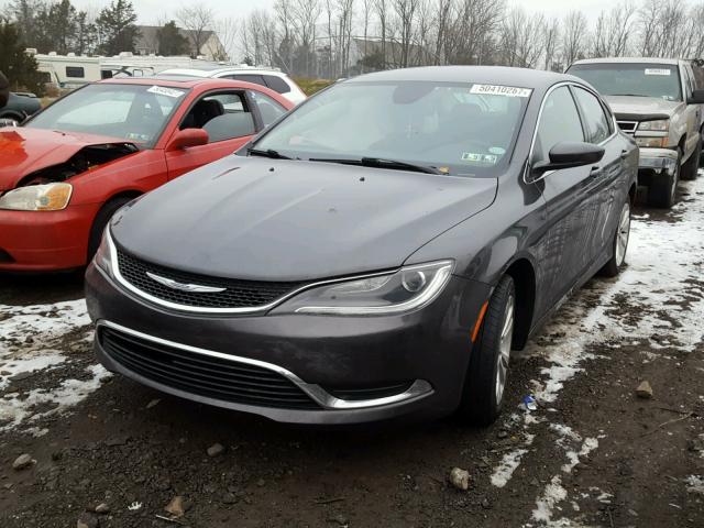 1C3CCCABXFN641405 - 2015 CHRYSLER 200 LIMITE GRAY photo 2