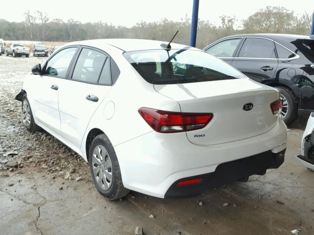 3KPA24AB2JE060960 - 2018 KIA RIO LX WHITE photo 3