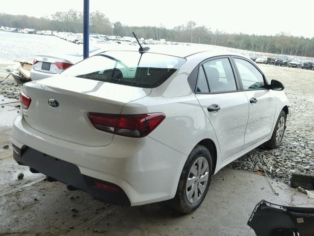 3KPA24AB2JE060960 - 2018 KIA RIO LX WHITE photo 4