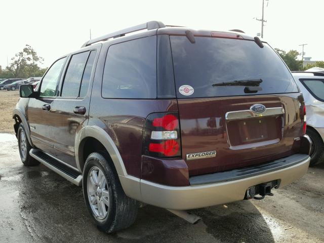 1FMEU64E96ZA00159 - 2006 FORD EXPLORER E BURGUNDY photo 3