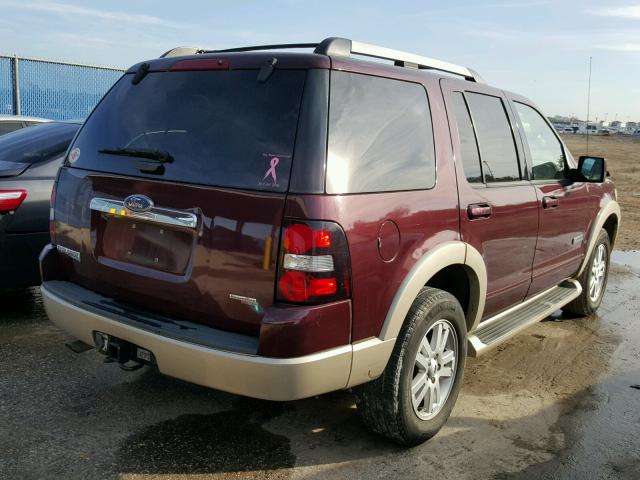 1FMEU64E96ZA00159 - 2006 FORD EXPLORER E BURGUNDY photo 4