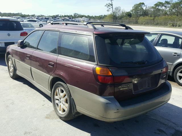 4S3BH686816606951 - 2001 SUBARU LEGACY OUT BURGUNDY photo 3