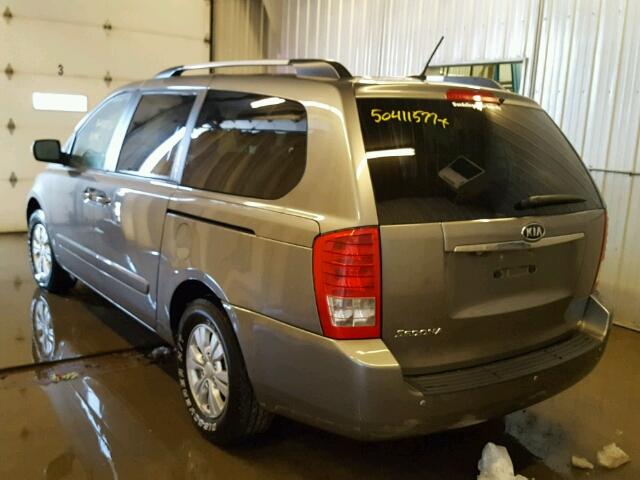 KNDMG4C72C6441742 - 2012 KIA SEDONA LX GRAY photo 3