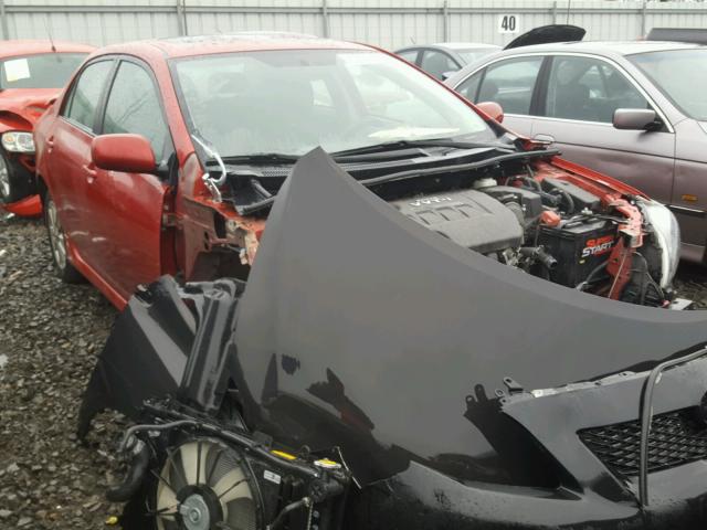 1NXBU40E49Z118425 - 2009 TOYOTA COROLLA BA RED photo 1