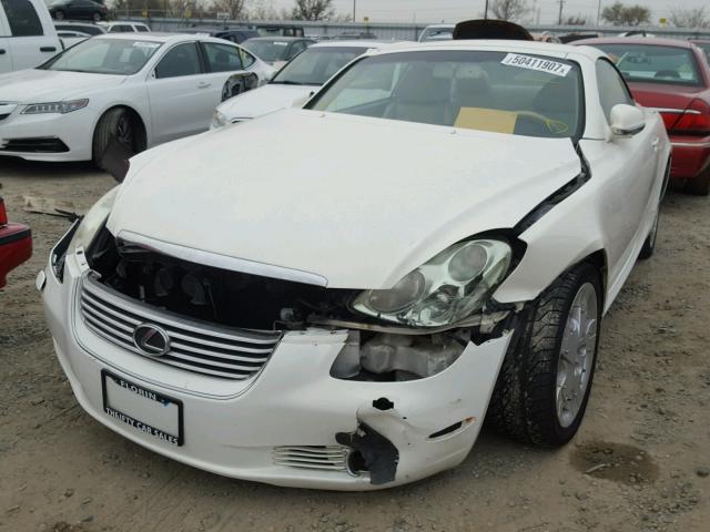 JTHFN48Y140055820 - 2004 LEXUS SC 430 WHITE photo 2