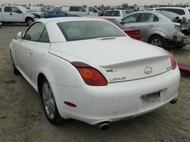 JTHFN48Y140055820 - 2004 LEXUS SC 430 WHITE photo 3