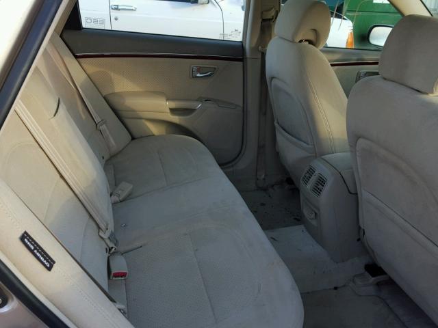 KMHFC46DX7A186066 - 2007 HYUNDAI AZERA GLS TAN photo 6