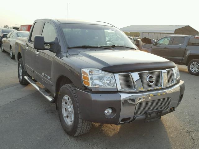 1N6AA07B86N500277 - 2006 NISSAN TITAN XE CHARCOAL photo 1