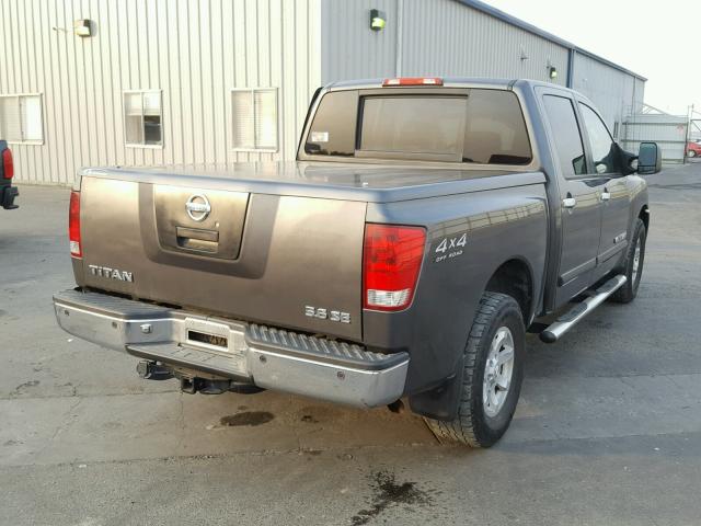 1N6AA07B86N500277 - 2006 NISSAN TITAN XE CHARCOAL photo 4