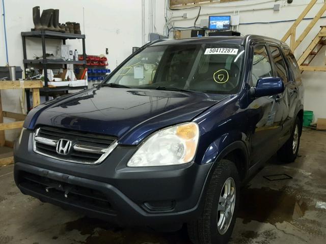 JHLRD78823C011456 - 2003 HONDA CR-V EX BLUE photo 2