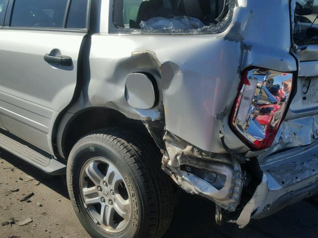 2HKYF18683H600207 - 2003 HONDA PILOT EXL SILVER photo 10