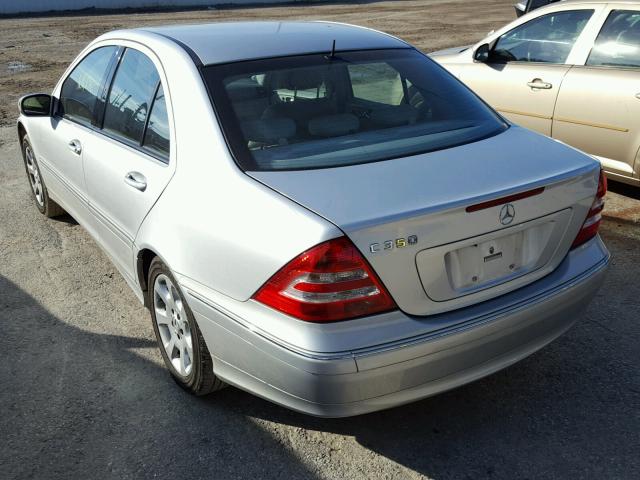 WDBRF56H46F732734 - 2006 MERCEDES-BENZ C 350 SILVER photo 3