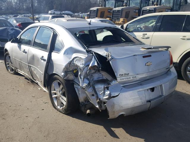 2G1WC5E38D1253913 - 2013 CHEVROLET IMPALA LTZ SILVER photo 3