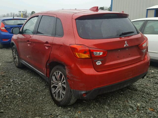 JA4AP3AU4HZ016156 - 2017 MITSUBISHI OUTLANDER RED photo 3