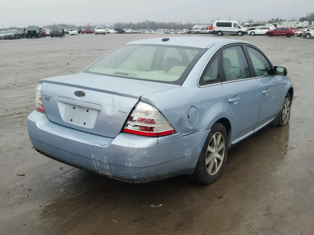 1FAHP24W98G183450 - 2008 FORD TAURUS SEL BLUE photo 4