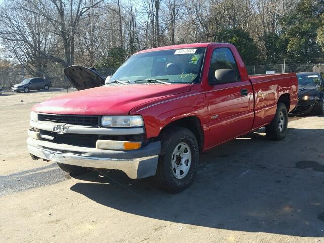 1GCEC14W61Z252253 - 2001 CHEVROLET SILVERADO RED photo 2